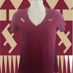 FSU Florida State Seminoles FSU Womens M Nike Dri-Fit Performance Logo Shirt NWT
